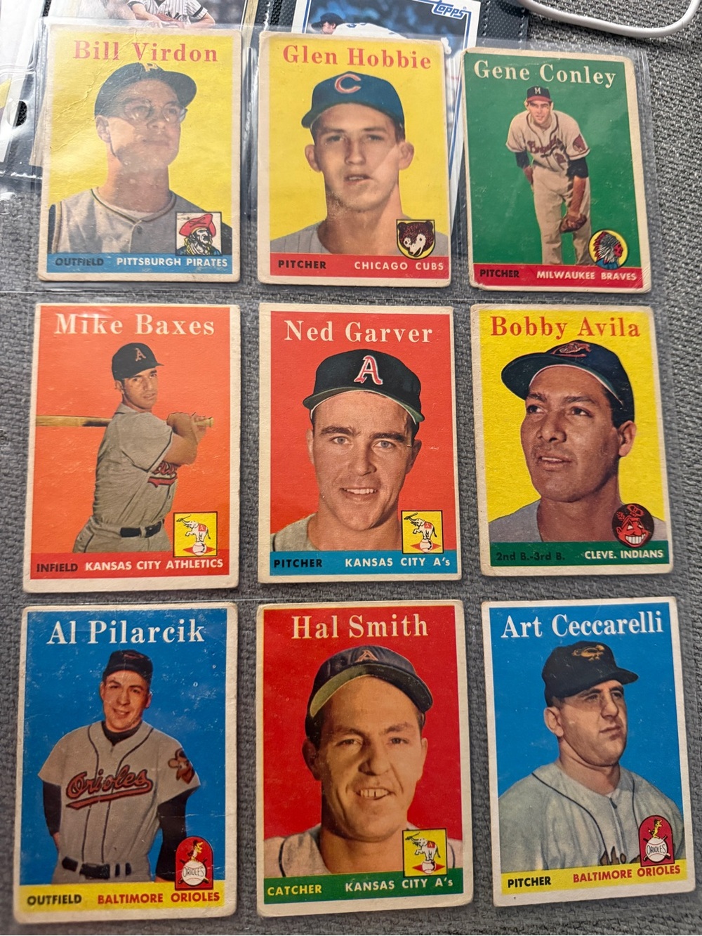 Vintage Baseball Card Lot - Colorful 1950s-60s Style Cards